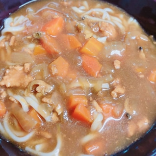 残りのカレーでカレーうどん